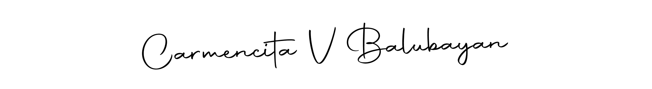 Make a beautiful signature design for name Carmencita V Balubayan. Use this online signature maker to create a handwritten signature for free. Carmencita V Balubayan signature style 10 images and pictures png