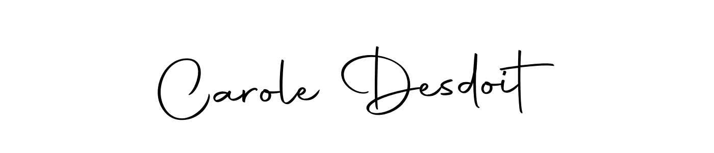 How to make Carole Desdoit name signature. Use Autography-DOLnW style for creating short signs online. This is the latest handwritten sign. Carole Desdoit signature style 10 images and pictures png