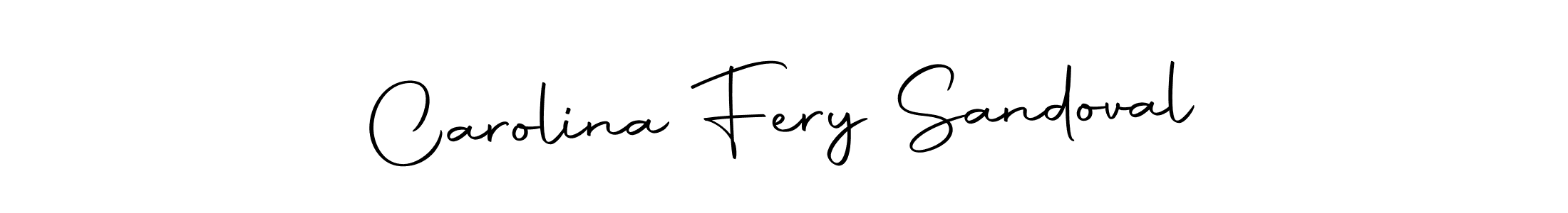 How to make Carolina Fery Sandoval name signature. Use Autography-DOLnW style for creating short signs online. This is the latest handwritten sign. Carolina Fery Sandoval signature style 10 images and pictures png
