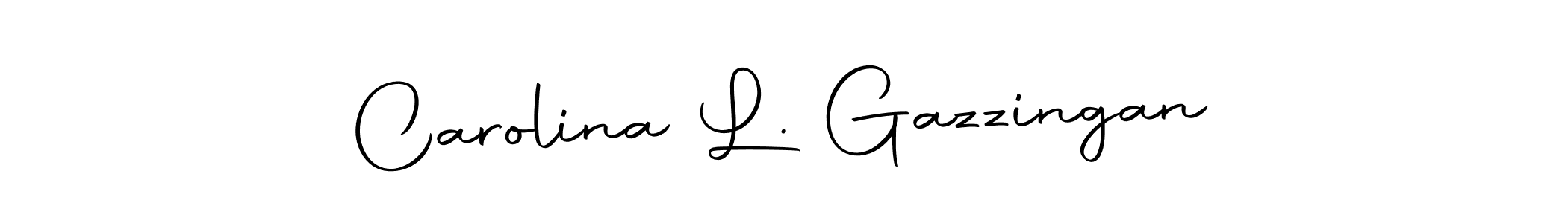 How to make Carolina L. Gazzingan name signature. Use Autography-DOLnW style for creating short signs online. This is the latest handwritten sign. Carolina L. Gazzingan signature style 10 images and pictures png