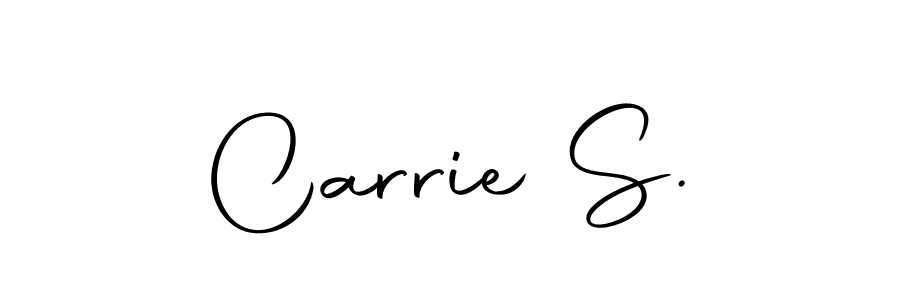 How to make Carrie S. name signature. Use Autography-DOLnW style for creating short signs online. This is the latest handwritten sign. Carrie S. signature style 10 images and pictures png