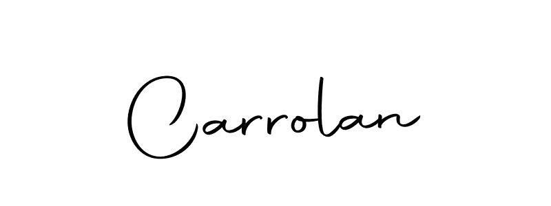 Make a beautiful signature design for name Carrolan. With this signature (Autography-DOLnW) style, you can create a handwritten signature for free. Carrolan signature style 10 images and pictures png