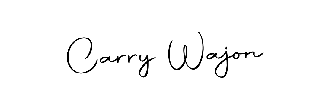 Use a signature maker to create a handwritten signature online. With this signature software, you can design (Autography-DOLnW) your own signature for name Carry Wajon. Carry Wajon signature style 10 images and pictures png