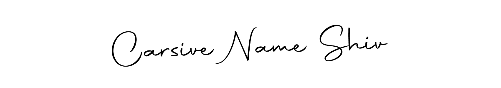 Design your own signature with our free online signature maker. With this signature software, you can create a handwritten (Autography-DOLnW) signature for name Carsive Name Shiv. Carsive Name Shiv signature style 10 images and pictures png