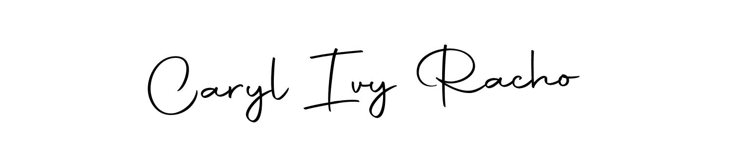 How to make Caryl Ivy Racho name signature. Use Autography-DOLnW style for creating short signs online. This is the latest handwritten sign. Caryl Ivy Racho signature style 10 images and pictures png