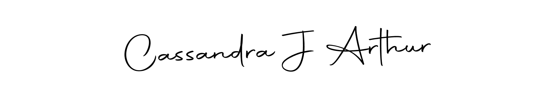 How to make Cassandra J Arthur name signature. Use Autography-DOLnW style for creating short signs online. This is the latest handwritten sign. Cassandra J Arthur signature style 10 images and pictures png