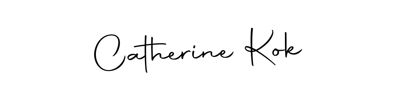 How to make Catherine Kok name signature. Use Autography-DOLnW style for creating short signs online. This is the latest handwritten sign. Catherine Kok signature style 10 images and pictures png