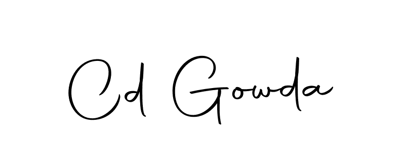 How to make Cd Gowda name signature. Use Autography-DOLnW style for creating short signs online. This is the latest handwritten sign. Cd Gowda signature style 10 images and pictures png