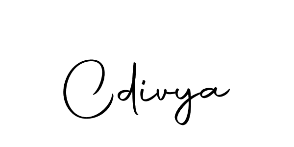 Create a beautiful signature design for name Cdivya. With this signature (Autography-DOLnW) fonts, you can make a handwritten signature for free. Cdivya signature style 10 images and pictures png