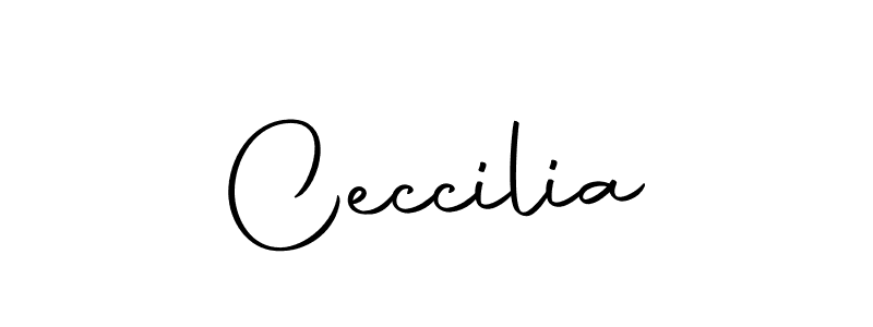 How to make Ceccilia name signature. Use Autography-DOLnW style for creating short signs online. This is the latest handwritten sign. Ceccilia signature style 10 images and pictures png
