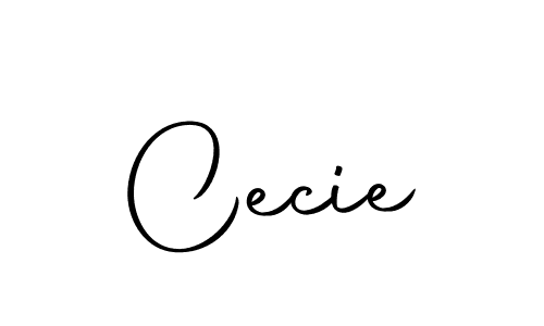 Design your own signature with our free online signature maker. With this signature software, you can create a handwritten (Autography-DOLnW) signature for name Cecie. Cecie signature style 10 images and pictures png