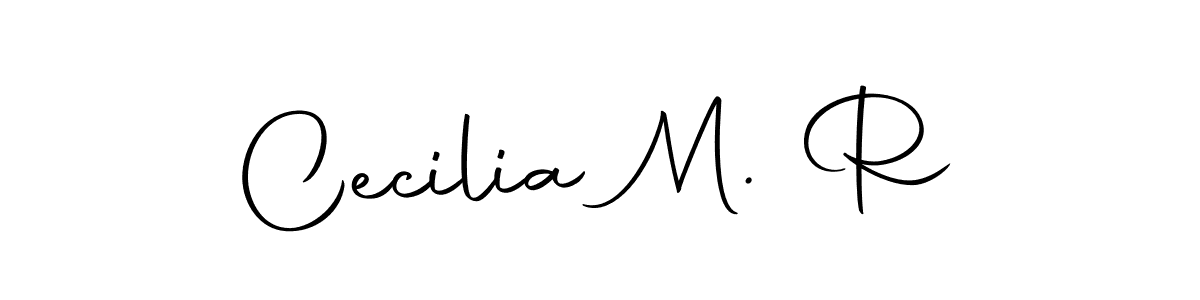 Make a beautiful signature design for name Cecilia M. R. With this signature (Autography-DOLnW) style, you can create a handwritten signature for free. Cecilia M. R signature style 10 images and pictures png