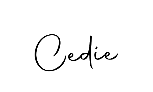 Use a signature maker to create a handwritten signature online. With this signature software, you can design (Autography-DOLnW) your own signature for name Cedie. Cedie signature style 10 images and pictures png