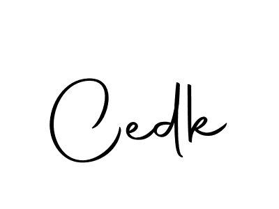 Use a signature maker to create a handwritten signature online. With this signature software, you can design (Autography-DOLnW) your own signature for name Cedk. Cedk signature style 10 images and pictures png