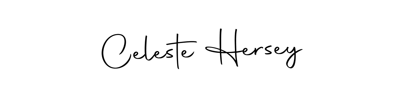 How to make Celeste Hersey name signature. Use Autography-DOLnW style for creating short signs online. This is the latest handwritten sign. Celeste Hersey signature style 10 images and pictures png