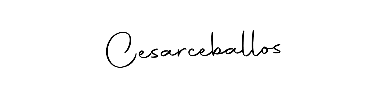 How to make Cesarceballos name signature. Use Autography-DOLnW style for creating short signs online. This is the latest handwritten sign. Cesarceballos signature style 10 images and pictures png