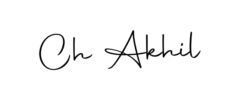 Make a beautiful signature design for name Ch Akhil. Use this online signature maker to create a handwritten signature for free. Ch Akhil signature style 10 images and pictures png