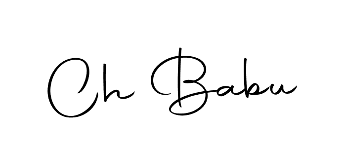 Create a beautiful signature design for name Ch Babu. With this signature (Autography-DOLnW) fonts, you can make a handwritten signature for free. Ch Babu signature style 10 images and pictures png