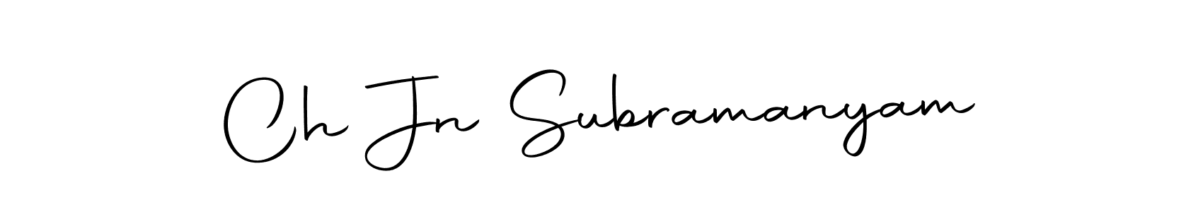 The best way (Autography-DOLnW) to make a short signature is to pick only two or three words in your name. The name Ch Jn Subramanyam include a total of six letters. For converting this name. Ch Jn Subramanyam signature style 10 images and pictures png