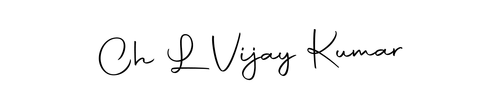 The best way (Autography-DOLnW) to make a short signature is to pick only two or three words in your name. The name Ch L Vijay Kumar include a total of six letters. For converting this name. Ch L Vijay Kumar signature style 10 images and pictures png