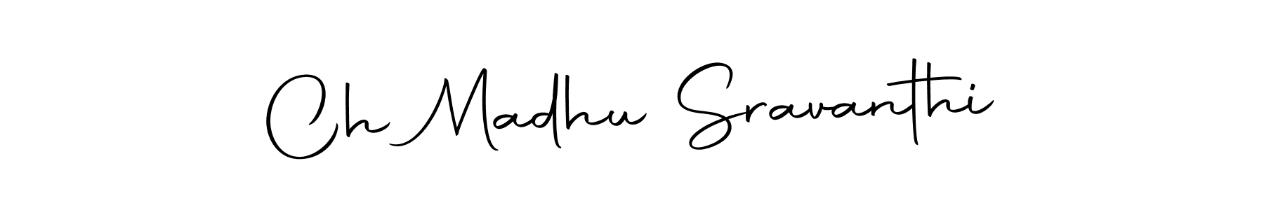 The best way (Autography-DOLnW) to make a short signature is to pick only two or three words in your name. The name Ch Madhu Sravanthi include a total of six letters. For converting this name. Ch Madhu Sravanthi signature style 10 images and pictures png