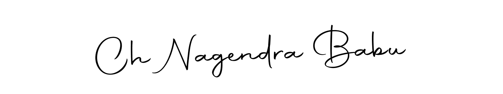 How to make Ch Nagendra Babu name signature. Use Autography-DOLnW style for creating short signs online. This is the latest handwritten sign. Ch Nagendra Babu signature style 10 images and pictures png