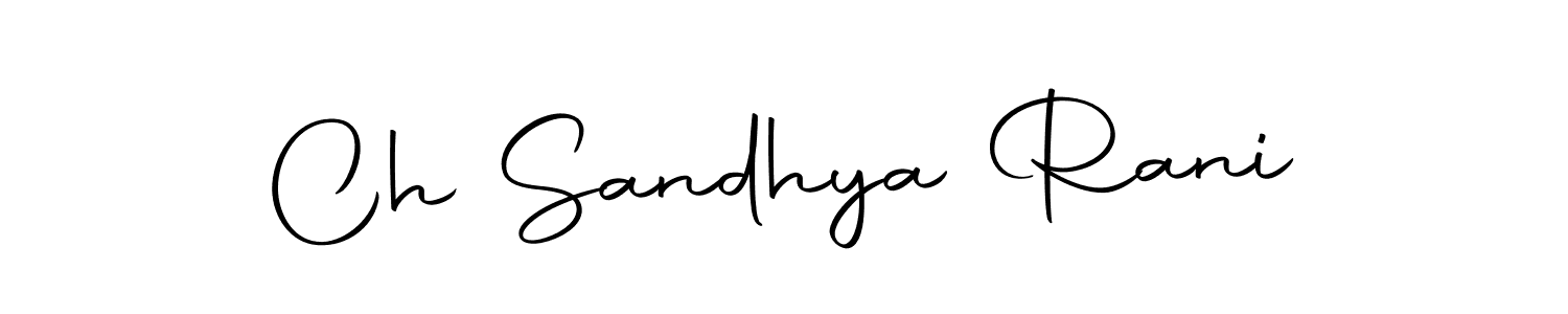 Design your own signature with our free online signature maker. With this signature software, you can create a handwritten (Autography-DOLnW) signature for name Ch Sandhya Rani. Ch Sandhya Rani signature style 10 images and pictures png
