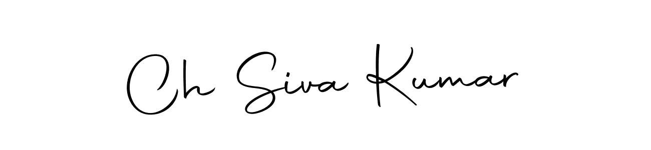 How to make Ch Siva Kumar name signature. Use Autography-DOLnW style for creating short signs online. This is the latest handwritten sign. Ch Siva Kumar signature style 10 images and pictures png