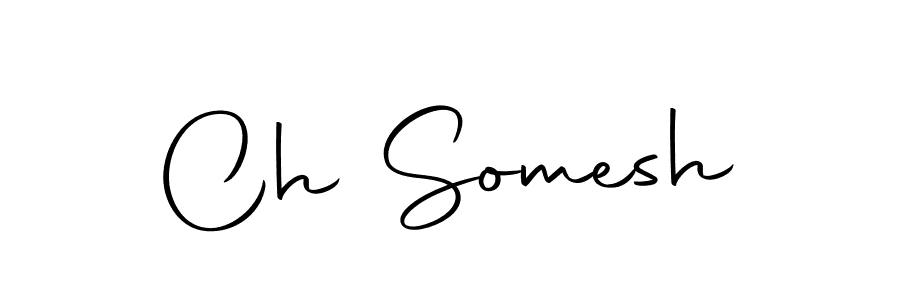 How to make Ch Somesh name signature. Use Autography-DOLnW style for creating short signs online. This is the latest handwritten sign. Ch Somesh signature style 10 images and pictures png