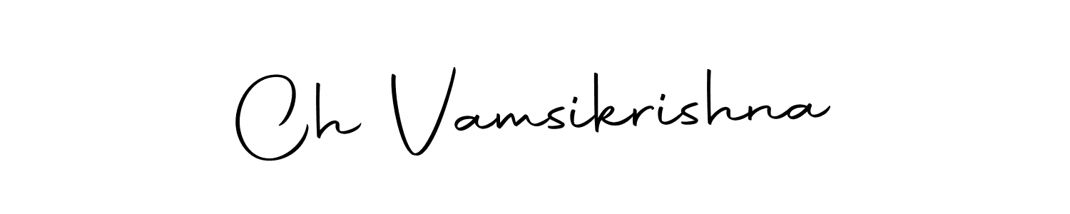 Use a signature maker to create a handwritten signature online. With this signature software, you can design (Autography-DOLnW) your own signature for name Ch Vamsikrishna. Ch Vamsikrishna signature style 10 images and pictures png