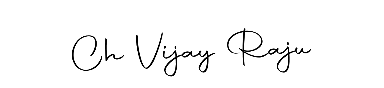 How to make Ch Vijay Raju name signature. Use Autography-DOLnW style for creating short signs online. This is the latest handwritten sign. Ch Vijay Raju signature style 10 images and pictures png