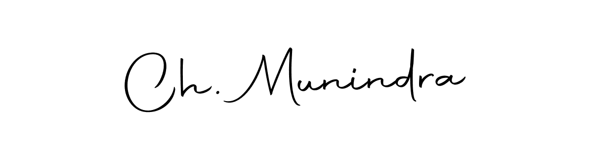 The best way (Autography-DOLnW) to make a short signature is to pick only two or three words in your name. The name Ch. Munindra include a total of six letters. For converting this name. Ch. Munindra signature style 10 images and pictures png