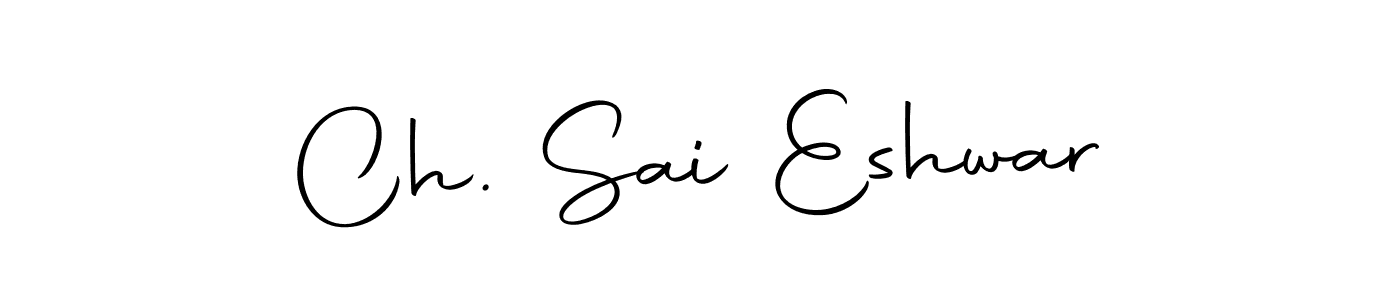 How to make Ch. Sai Eshwar name signature. Use Autography-DOLnW style for creating short signs online. This is the latest handwritten sign. Ch. Sai Eshwar signature style 10 images and pictures png