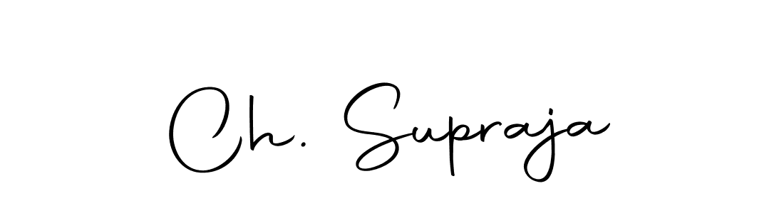 Design your own signature with our free online signature maker. With this signature software, you can create a handwritten (Autography-DOLnW) signature for name Ch. Supraja. Ch. Supraja signature style 10 images and pictures png