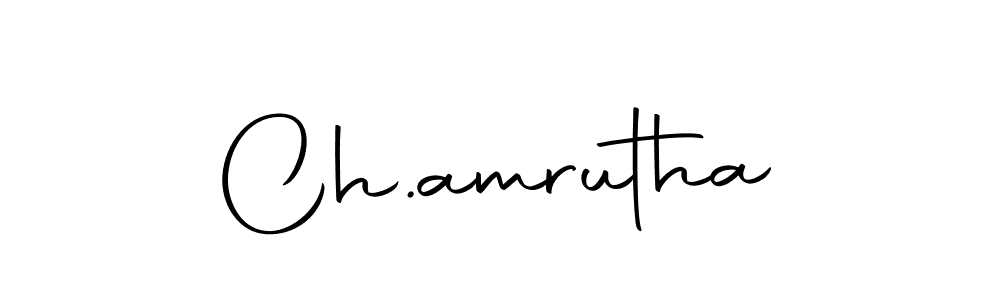 Use a signature maker to create a handwritten signature online. With this signature software, you can design (Autography-DOLnW) your own signature for name Ch.amrutha. Ch.amrutha signature style 10 images and pictures png