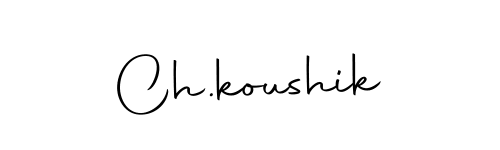 How to make Ch.koushik name signature. Use Autography-DOLnW style for creating short signs online. This is the latest handwritten sign. Ch.koushik signature style 10 images and pictures png