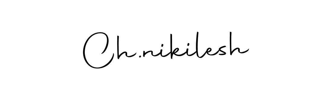 Create a beautiful signature design for name Ch.nikilesh. With this signature (Autography-DOLnW) fonts, you can make a handwritten signature for free. Ch.nikilesh signature style 10 images and pictures png