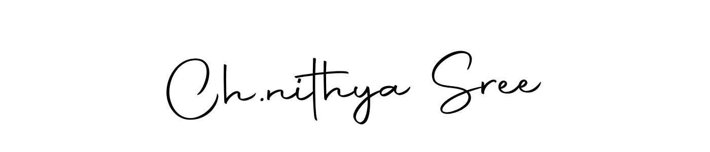 You can use this online signature creator to create a handwritten signature for the name Ch.nithya Sree. This is the best online autograph maker. Ch.nithya Sree signature style 10 images and pictures png