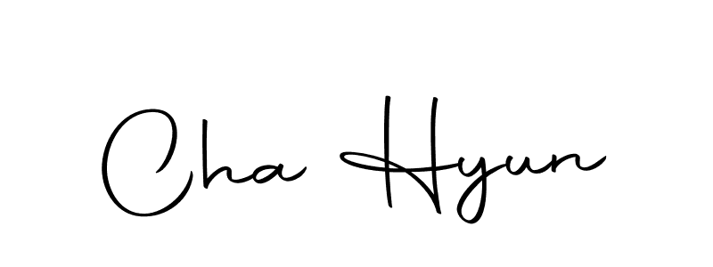Create a beautiful signature design for name Cha Hyun. With this signature (Autography-DOLnW) fonts, you can make a handwritten signature for free. Cha Hyun signature style 10 images and pictures png