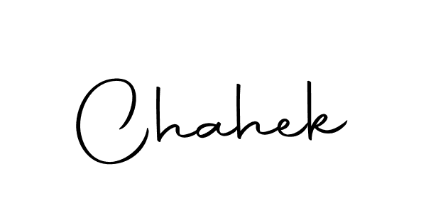Design your own signature with our free online signature maker. With this signature software, you can create a handwritten (Autography-DOLnW) signature for name Chahek. Chahek signature style 10 images and pictures png