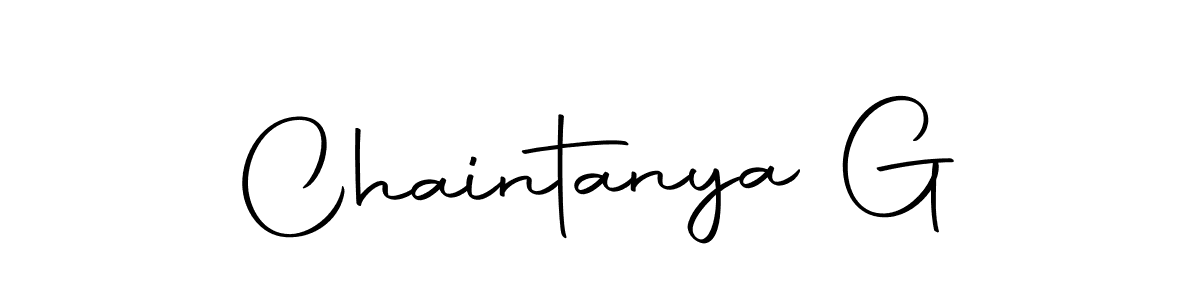 Use a signature maker to create a handwritten signature online. With this signature software, you can design (Autography-DOLnW) your own signature for name Chaintanya G. Chaintanya G signature style 10 images and pictures png