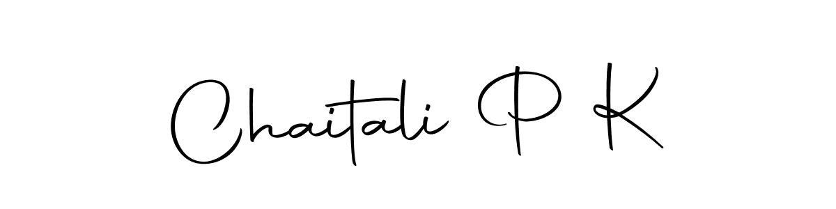 How to make Chaitali P K name signature. Use Autography-DOLnW style for creating short signs online. This is the latest handwritten sign. Chaitali P K signature style 10 images and pictures png