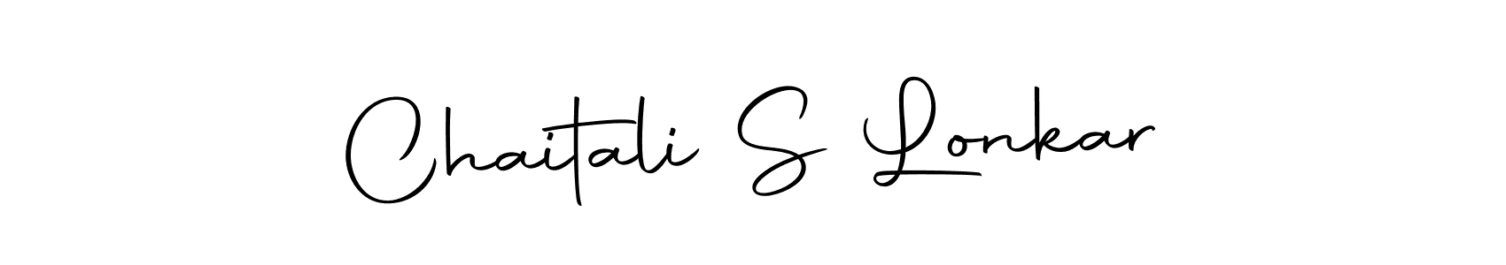 How to make Chaitali S Lonkar name signature. Use Autography-DOLnW style for creating short signs online. This is the latest handwritten sign. Chaitali S Lonkar signature style 10 images and pictures png