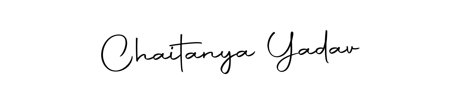 How to make Chaitanya Yadav name signature. Use Autography-DOLnW style for creating short signs online. This is the latest handwritten sign. Chaitanya Yadav signature style 10 images and pictures png