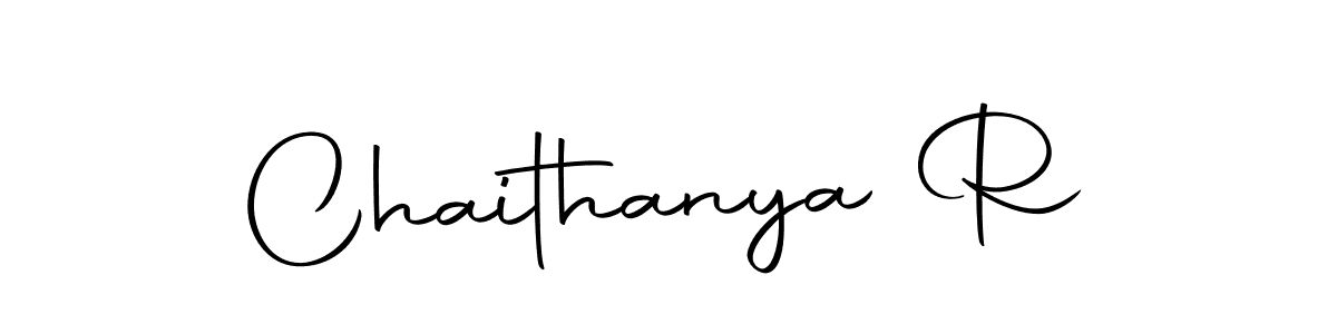 Create a beautiful signature design for name Chaithanya R. With this signature (Autography-DOLnW) fonts, you can make a handwritten signature for free. Chaithanya R signature style 10 images and pictures png