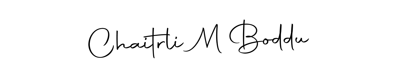How to make Chaitrli M Boddu signature? Autography-DOLnW is a professional autograph style. Create handwritten signature for Chaitrli M Boddu name. Chaitrli M Boddu signature style 10 images and pictures png