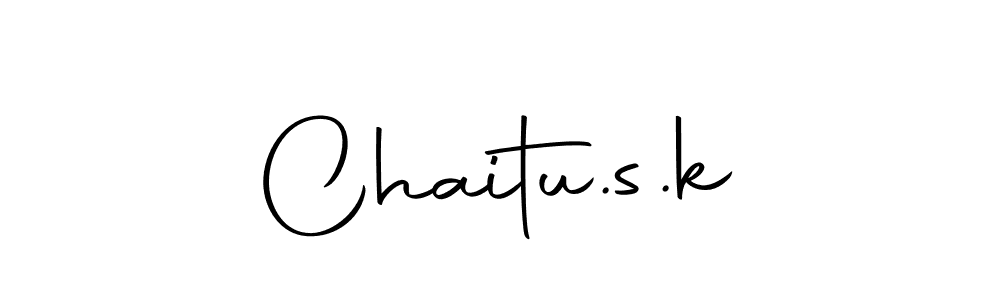 The best way (Autography-DOLnW) to make a short signature is to pick only two or three words in your name. The name Chaitu.s.k include a total of six letters. For converting this name. Chaitu.s.k signature style 10 images and pictures png