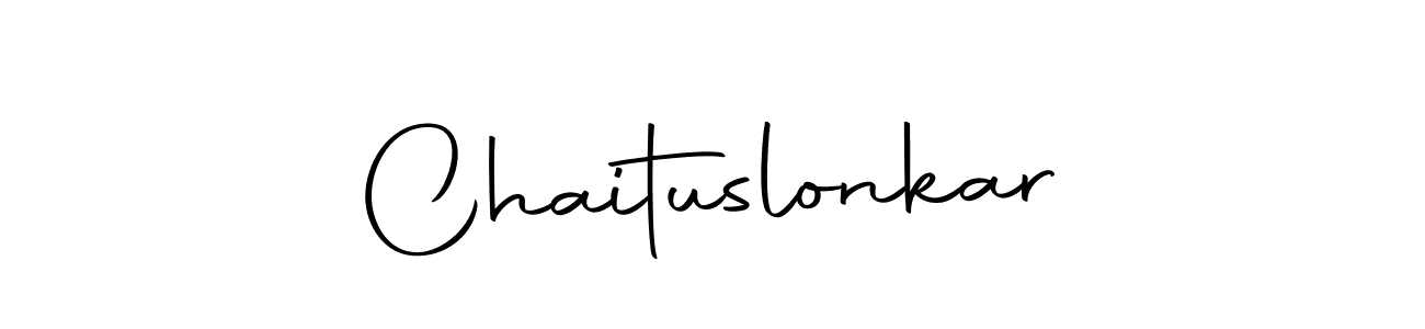 Use a signature maker to create a handwritten signature online. With this signature software, you can design (Autography-DOLnW) your own signature for name Chaituslonkar. Chaituslonkar signature style 10 images and pictures png