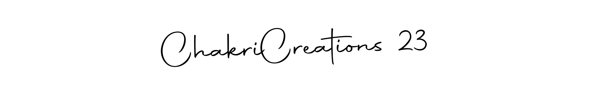 You can use this online signature creator to create a handwritten signature for the name Chakri  Creations 23. This is the best online autograph maker. Chakri  Creations 23 signature style 10 images and pictures png