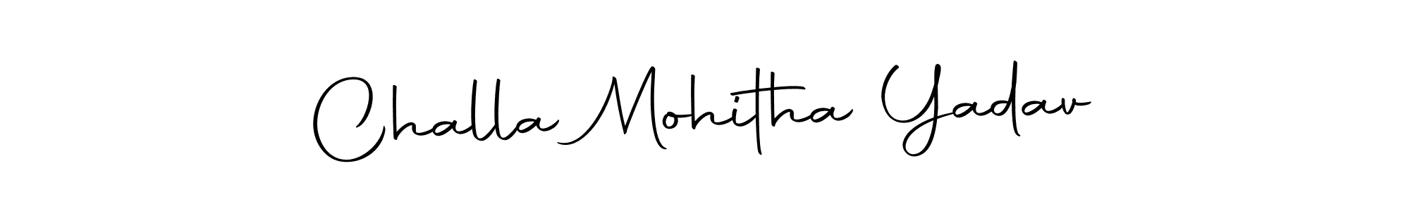 Use a signature maker to create a handwritten signature online. With this signature software, you can design (Autography-DOLnW) your own signature for name Challa Mohitha Yadav. Challa Mohitha Yadav signature style 10 images and pictures png